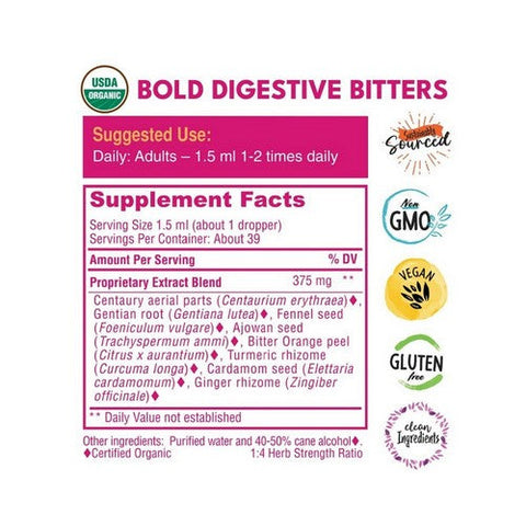Bold Botanica, Bold Digestive Bitters, 2 Oz Bold Botanica