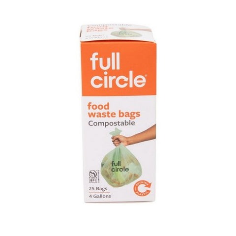 Food Waste Bags Compostable 25 Bags (4 Gallons) by Full Circle Home