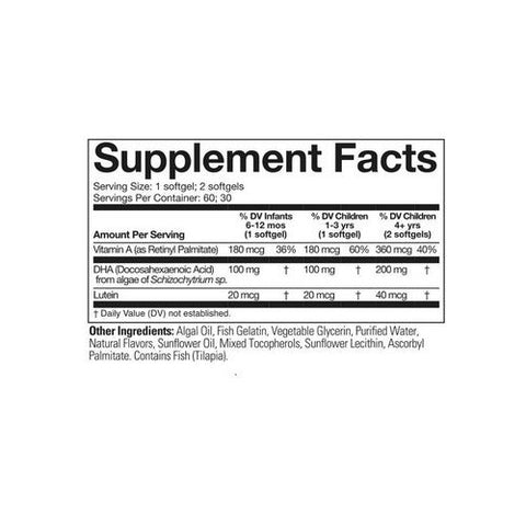Child Life Essentials, Algae Dha With Vitamin A And Lutein Chewable Natural Berry, 60 Softgels Child Life Essentials