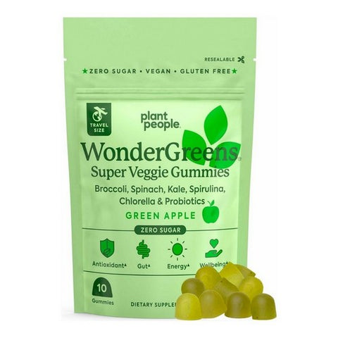 Wonder Greens Veggie Green Apple Gummies 10 Count by Plant People