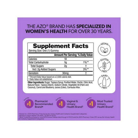 Azo, Menopause Relief Daytime Gummies, 30 Count Azo