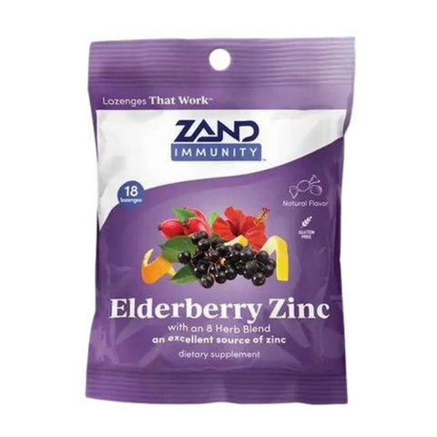 Elderberry Zinc Lozenges 18 Count by Zand