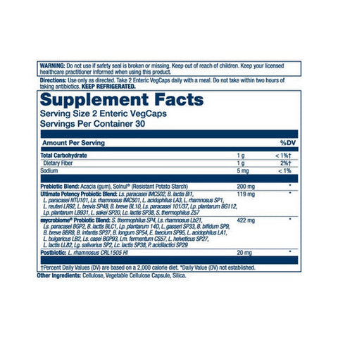 Solaray, Mycrobiome Complete Probiotic Ultimate Potency, 60 Veg Caps Solaray