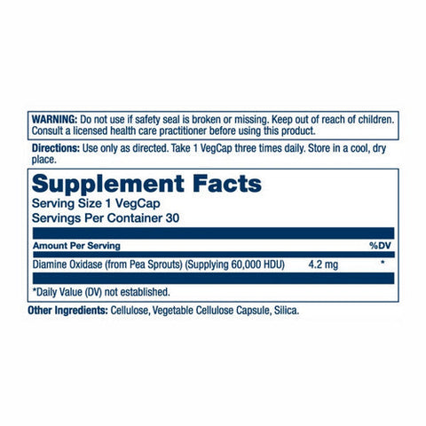 Solaray, Vegan DAO Enzyme Supplying, 30 Veg Caps Solaray