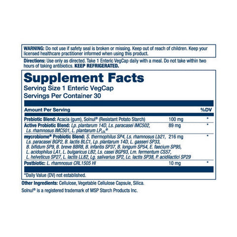 Solaray, Mycrobiome Complete Probiotic Active, 30 Veg Caps Solaray