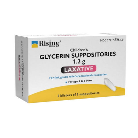 Children's Glycerin Suppositories Laxative 12 Count by Rising Pharmaceuticals