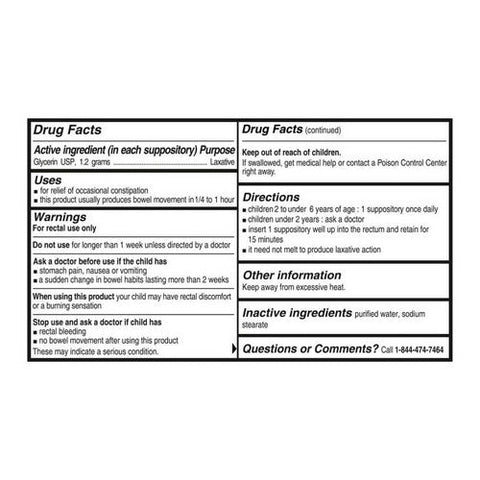 Rising Pharmaceuticals, Children's Glycerin Suppositories Laxative, 12 Count Rising Pharmaceuticals
