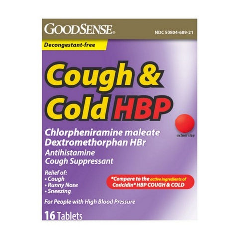 Cough And Cold HBP 16 Tabs by Good Sense
