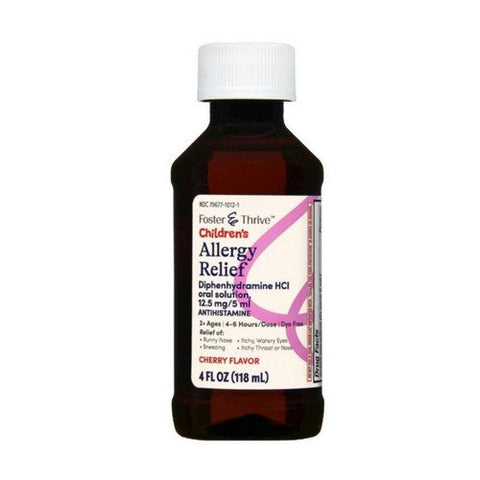 Foster And Thrive, Children's Allergy Relief Cherry Flavored, 4 Oz Foster And Thrive