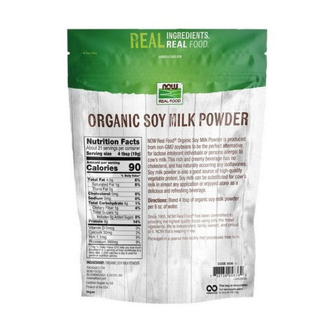 Now Foods, Organic Soy Milk Powder, 14 Oz Now Foods