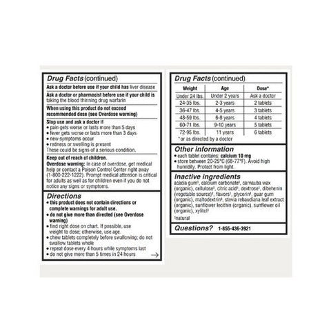 Genexa, Kids Pain And Fever Acetaminophen Ages 2-11 Grape, 24 Tabs Genexa