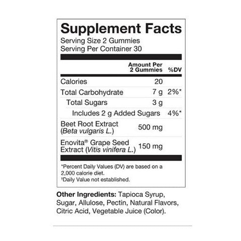 Humann, SuperBeets Strawberry Heart Gummies, 60 Count Humann