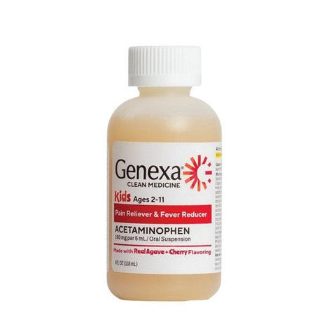 Genexa, Kids Pain And Fever Acetaminophen Liquid Ages 2-11 Cherry, 4 Oz Genexa