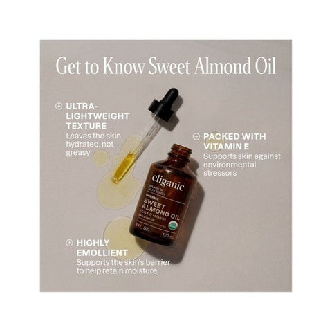 Cliganic, Organic Almond Oil, 8 Oz Cliganic