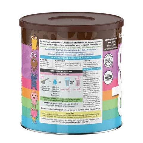 Else Nutrition, Kids Nutritional Shake Plant Protein Powder 2+ Years Chocolate, 20.1 Oz Else Nutrition