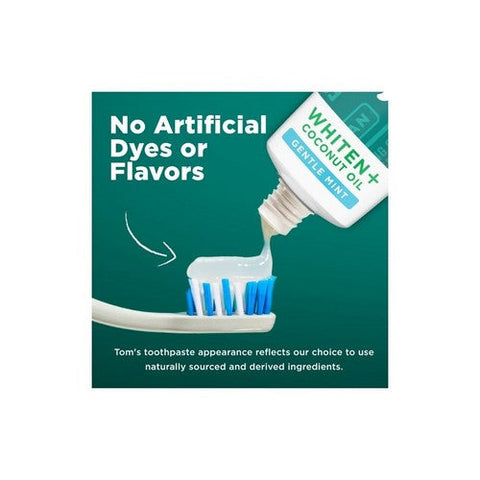 Tom's Of Maine, Whiten + Coconut Oil Fluoride Free Toothpaste Gentle Mint, 4 Oz Tom's Of Maine
