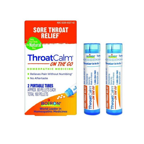 Boiron, ThroatCalm On the Go Sore Throat Relief, 160 Count Boiron