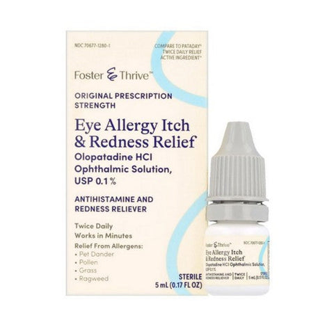Foster And Thrive, Eye Allergy Itch And Redness Relief Olopatadine HCl, 0.17 Oz Foster And Thrive