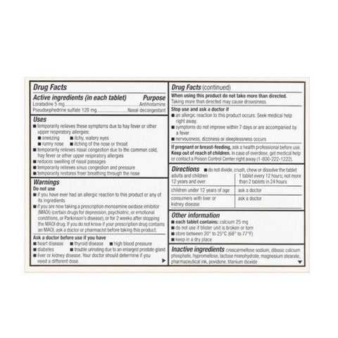 Foster And Thrive, Allergy D-12 Hour Pseudoephedrine Sulfate, 30 Count Foster And Thrive