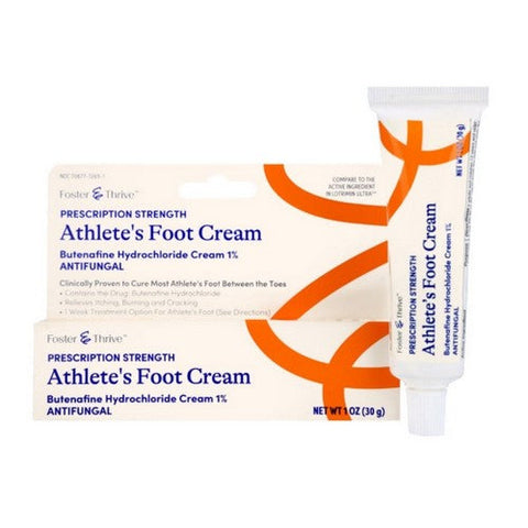 Foster And Thrive, Prescription Strength Butenafine Hydrochloride 1% Athlete's Foot Cream, 1 Oz Foster And Thrive