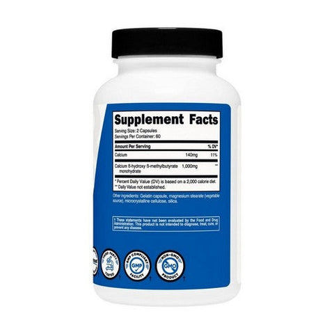 Nutricost, HMB Capsules, 500 Mg, 60 Caps Nutricost