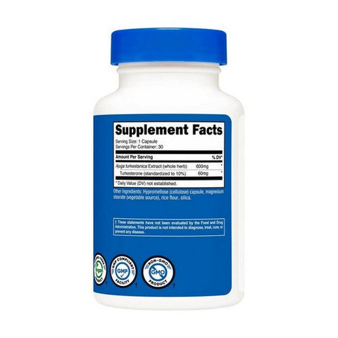 Nutricost, Turkesterone, 600 Mg, 30 Caps Nutricost