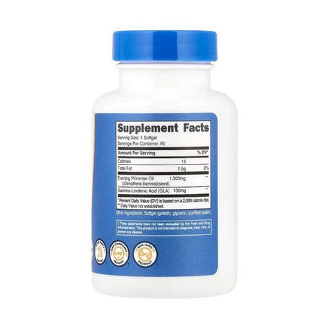 Nutricost, Evening Primrose Oil, 1,300 Mg, 60 Softgels Nutricost