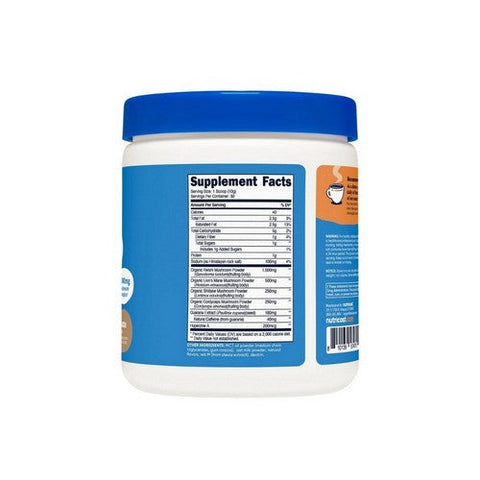 Nutricost, Nutrizen AM Focus Adaptogenic Mushroom Drink Cafe Latte Flavored, 10.3 Oz / 30 Servings Nutricost
