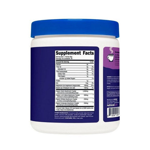 Nutricost, Nutrizen PM Unwind Adaptogenic Mushroom Drink Mocha Flavored, 9 Oz / 30 Servings Nutricost