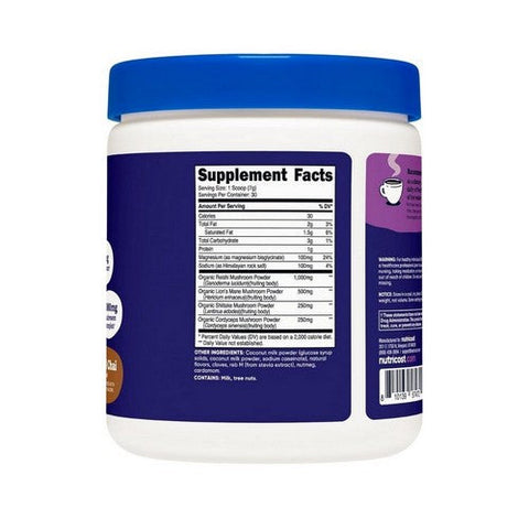 Nutricost, Nutrizen PM Unwind Adaptogenic Mushroom Drink Caramel Chai, 7.4 Oz / 30 Servings Nutricost