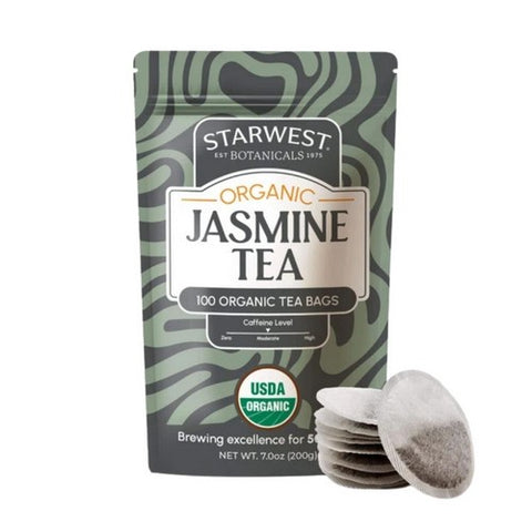 Organic Jasmine Tea Bags 100 Count by Starwest Botanicals