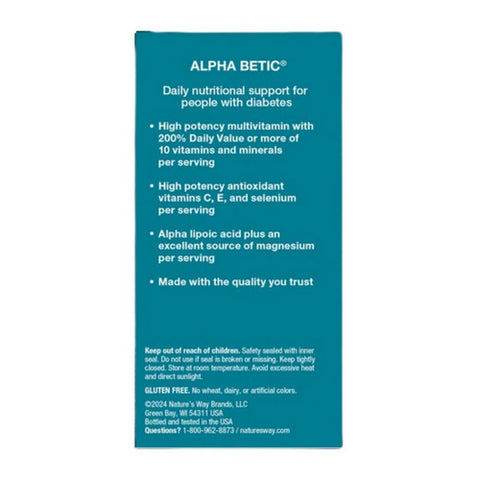Nature's Way, Alpha Betic Multivitamin, 30 Tabs