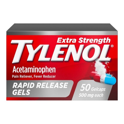 Tylenol, Extra Strength Acetaminophen Rapid Release Gelcaps, 500 Mg, 50 Caps