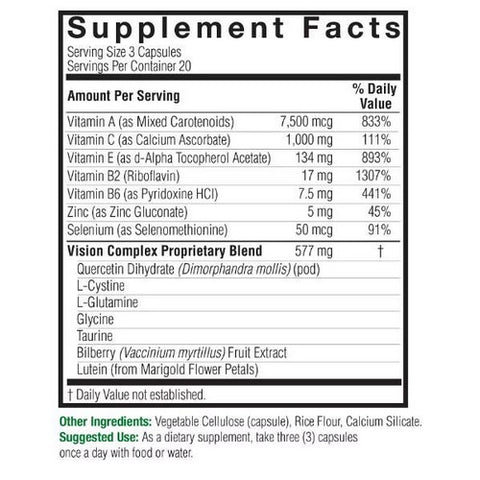 Nature's Answer, Bilberry Vision Complex, 60 Vcaps