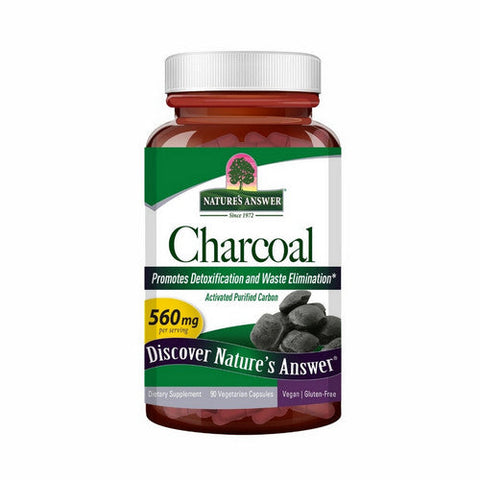 Nature's Answer, Charcoal Activated, 560 Mg, 90 Veg Caps Nature's Answer