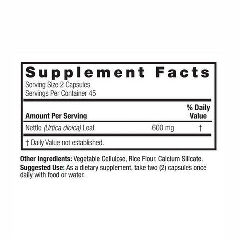 Nature's Answer, Nettle Leaf, 600 Mg, 90 Veg Caps Nature's Answer