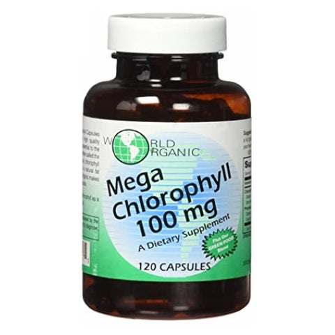 World Organics, Mega Chlorophyll, 100 MG, 120 Caps