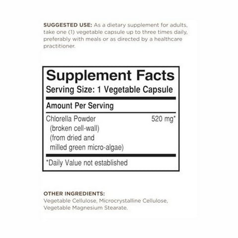Solgar, Chlorella Broken Cell-Wall, 100 V Caps