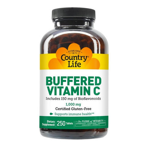 Country Life, Buffered Vitamin C with Bioflavonoids, 1000 MG, 250 Tabs
