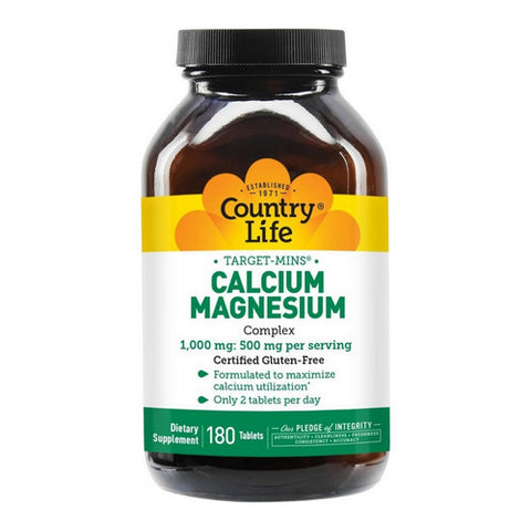 Country Life, Target-Mins Calcium Magnesium, 180 Tabs