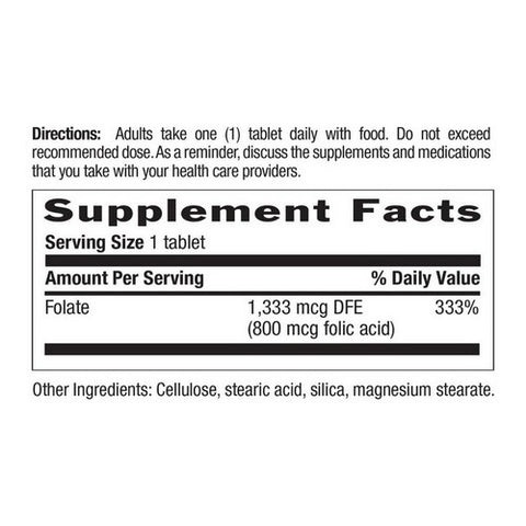 Country Life, Folic Acid, 800 MCG, 100 Tabs