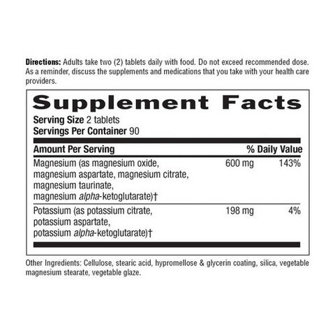 Country Life, Magnesium - Potassium Aspartate Target-Mins, 180 Tabs