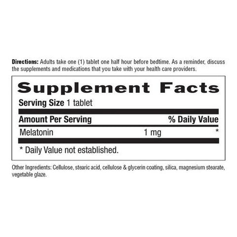 Country Life, Melatonin (Rapid Release), 1 MG, 120 Tabs Country Life