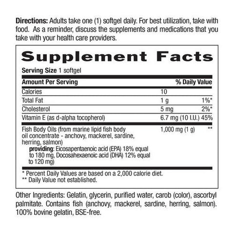 Country Life, Natural Omega-3, 1000 Mg, 50 Softgels Country Life