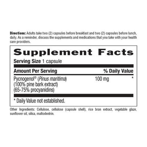 Country Life, Pycnogenol, 100 MG, 30 Caps Country Life