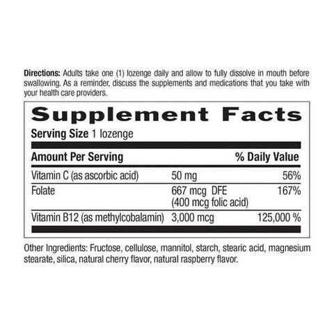 Country Life, Superior B-12 Berry Flavored, 3000 mcg, 50 Lozs Country Life