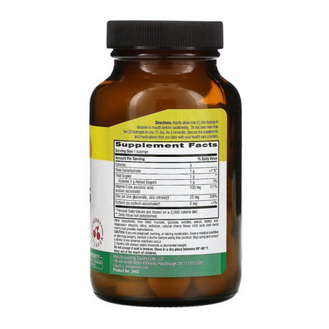 Country Life, Zinc Lozenges + Vitamin C Cherry Flavor NF, 23 MG, 60 Loz