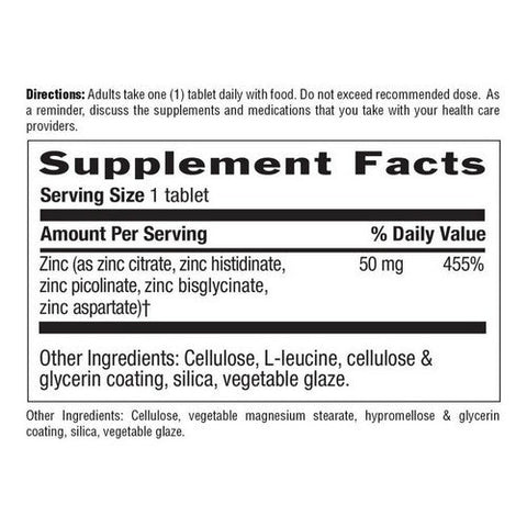 Country Life, Zinc Target-Mins, 50 mg, 180 Tabs Country Life
