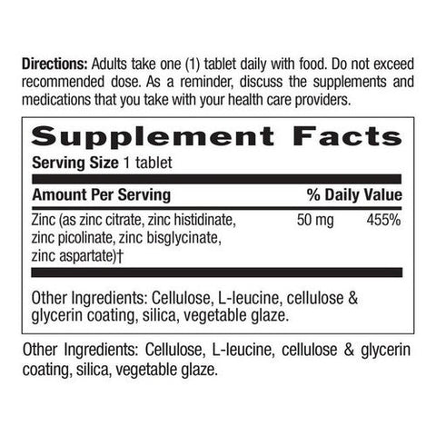 Country Life, Zinc Target-Mins, 50 mg, 90 Tabs Country Life