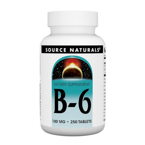 Source Naturals, Vitamin B-6, 100 mg, 250 Tabs
